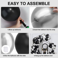 YMSZ 12-inch balloons create balanced contrast in garlands