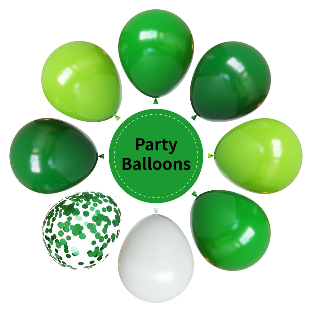 YMSZ Lime green confetti balloons add playful sparkle