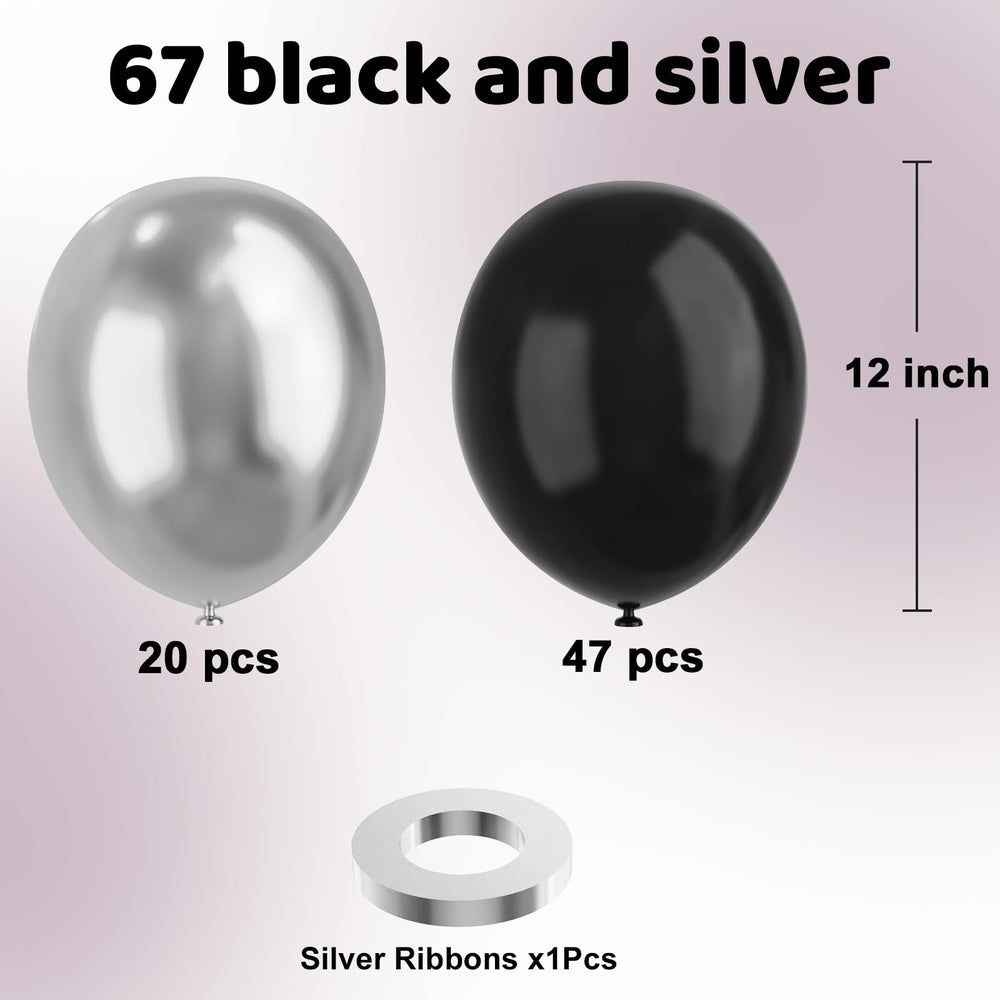 Close-up of YMSZ metallic chrome silver balloons with glossy finish for photos