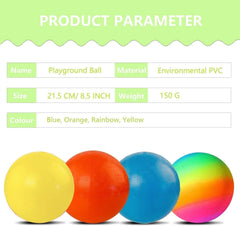YNHFIFI 8.5-inch orange playground ball ideal for backyard games.