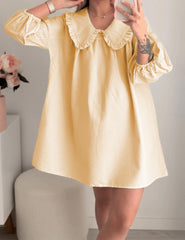 Ynhonra babydoll dress side view highlights roomy silhouette for lounging