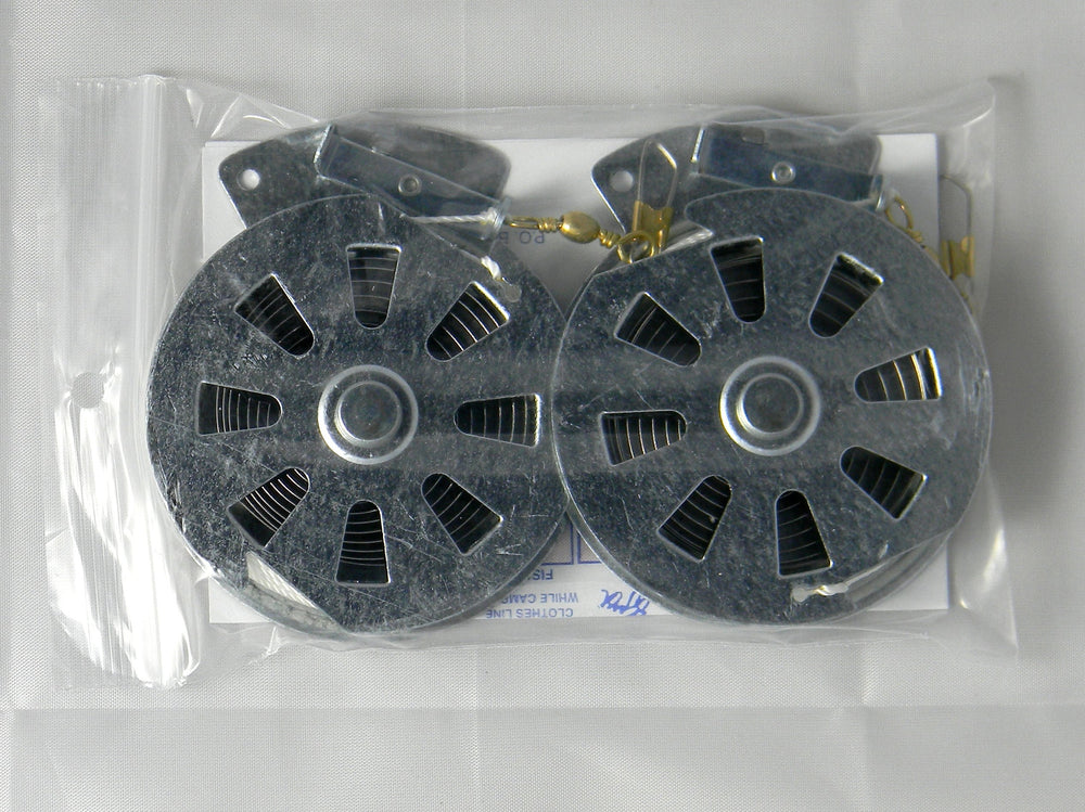 Yo Yo Reel attached to dock or shore for convenient positioning