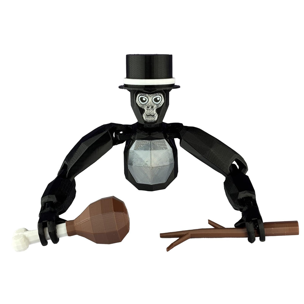 Yobbogo Monkey Tag Model wearing mini top hat for fun cosplay.