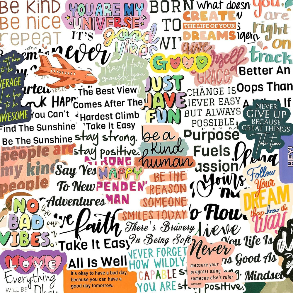 Yodeeni 120pcs inspirational stickers on water bottle for daily motivation and color