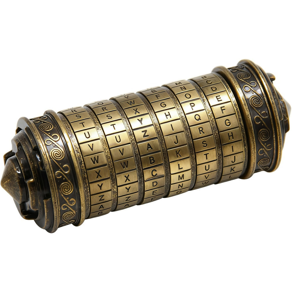 YOFIT Da Vinci Code mini cryptex lock box closed for secret notes.