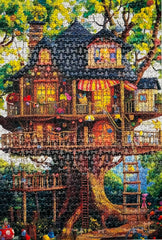 YOGEON Tree House Puzzle finished artwork preview, suitable for solo or group puzzles.