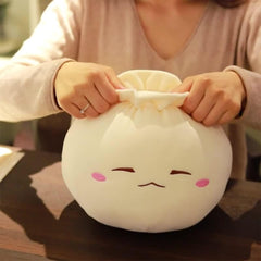 Yoholto Dumpling Plush Pillow side view showing soft rounded dumpling form