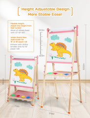 YOHOOLYO Kids Easel chalkboard side sparks creative play.