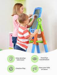 YOHOOLYO pink purple design easel adds playful style to playtime