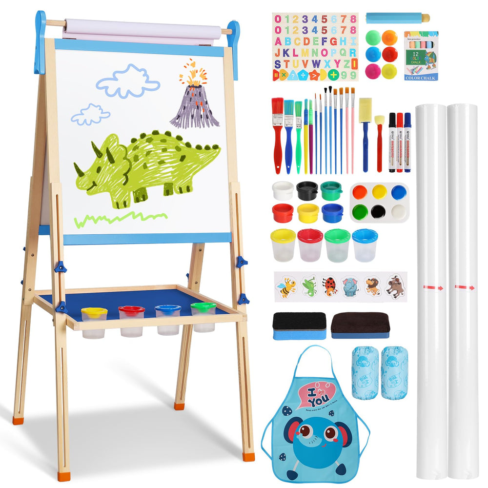 YOHOOLYO Kids Easel wooden frame for durable, creative play