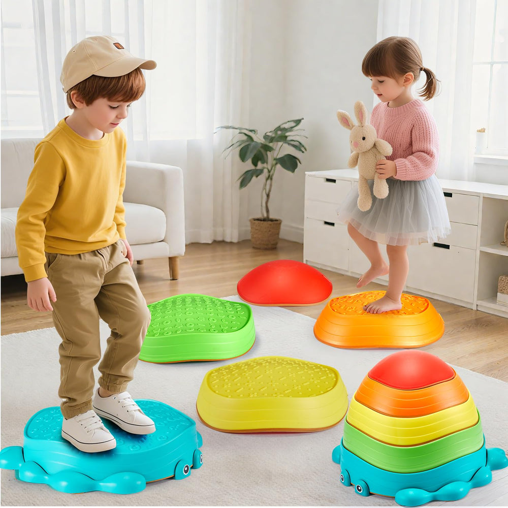 YOHOOLYO stepping stones stackable crab design for compact indoor storage and play