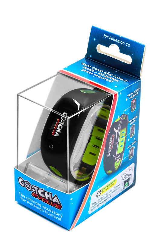 YoK Go-Tcha Evolve Globetrotter Green front view highlights wearable convenience for PokΓ©mon GO on the move