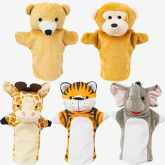 Yolococa bear hand puppet with soft plush texture for imaginative play.