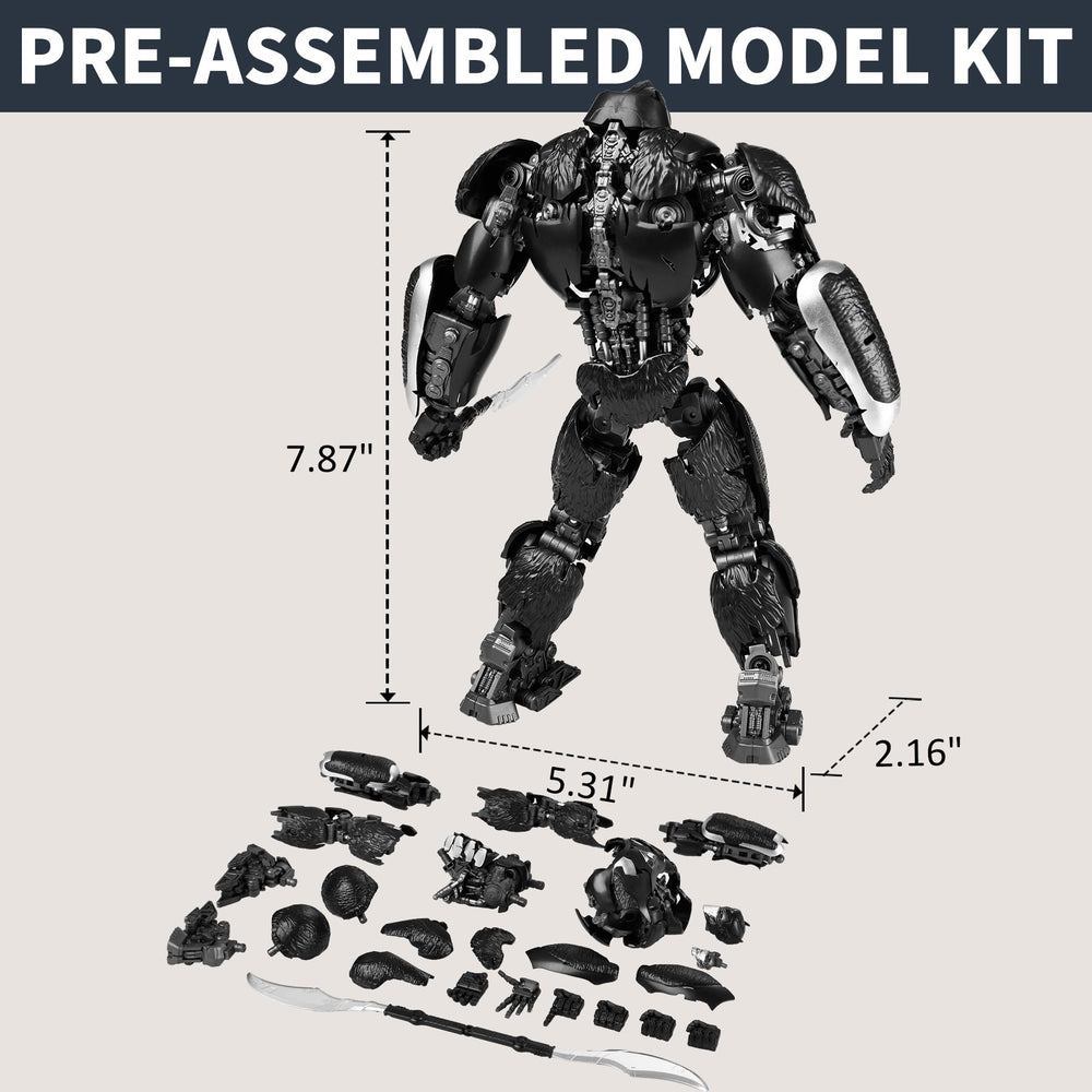 YOLOPARK Optimus Primal with interchangeable hands enables varied action poses.