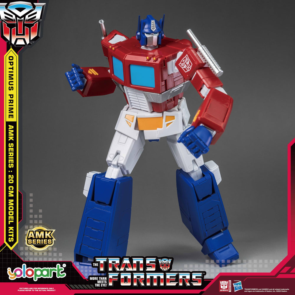 YOLOPARK Optimus Prime back view showing detailed silhouette and premium paint