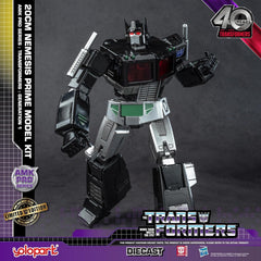 YOLOPARK Nemesis Prime detailed head sculpture perfect for close-up collection shots.