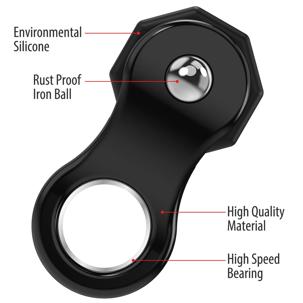 Yolscue fidget spinner sleek black design enhances office use