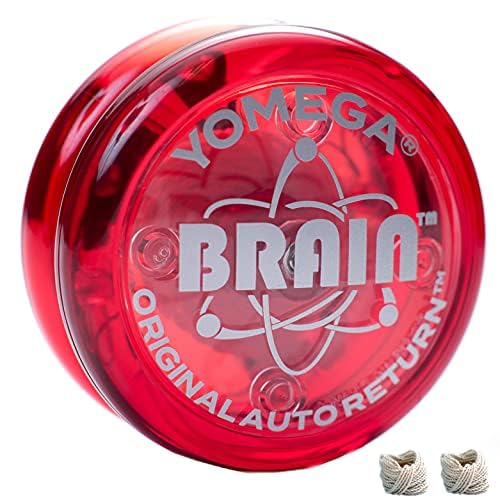 Yomega Brain red front view, beginner-friendly yo-yo ready for practice