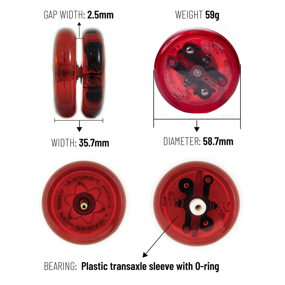 Yomega Brain red warranty card included for confidence in purchase