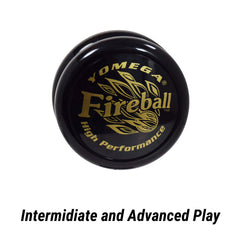 Yomega Fireball YoYo polycarbonate body demonstrates durability during fast tricks.