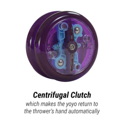 Yomega The Original Brain spin action highlights long, smooth spins for practice.