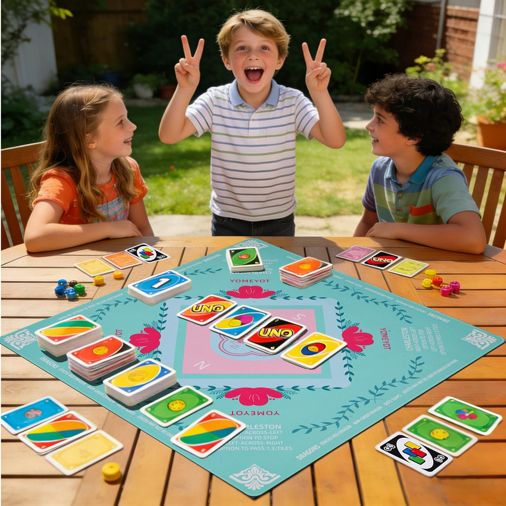 YOMEYOT Mahjong mat easy-clean green surface stays tidy