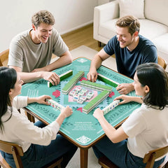 YOMEYOT Mahjong mat natural rubber durability for daily use green