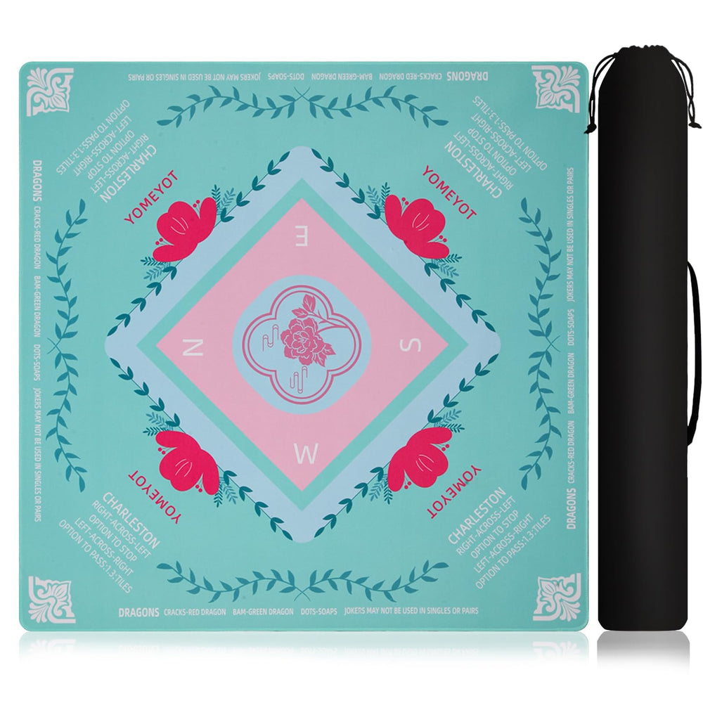 YOMEYOT Mahjong mat table noise dampening green enhances quiet gameplay