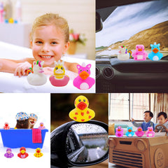 Yomwet pink unicorn duck ready for imaginative bath play.