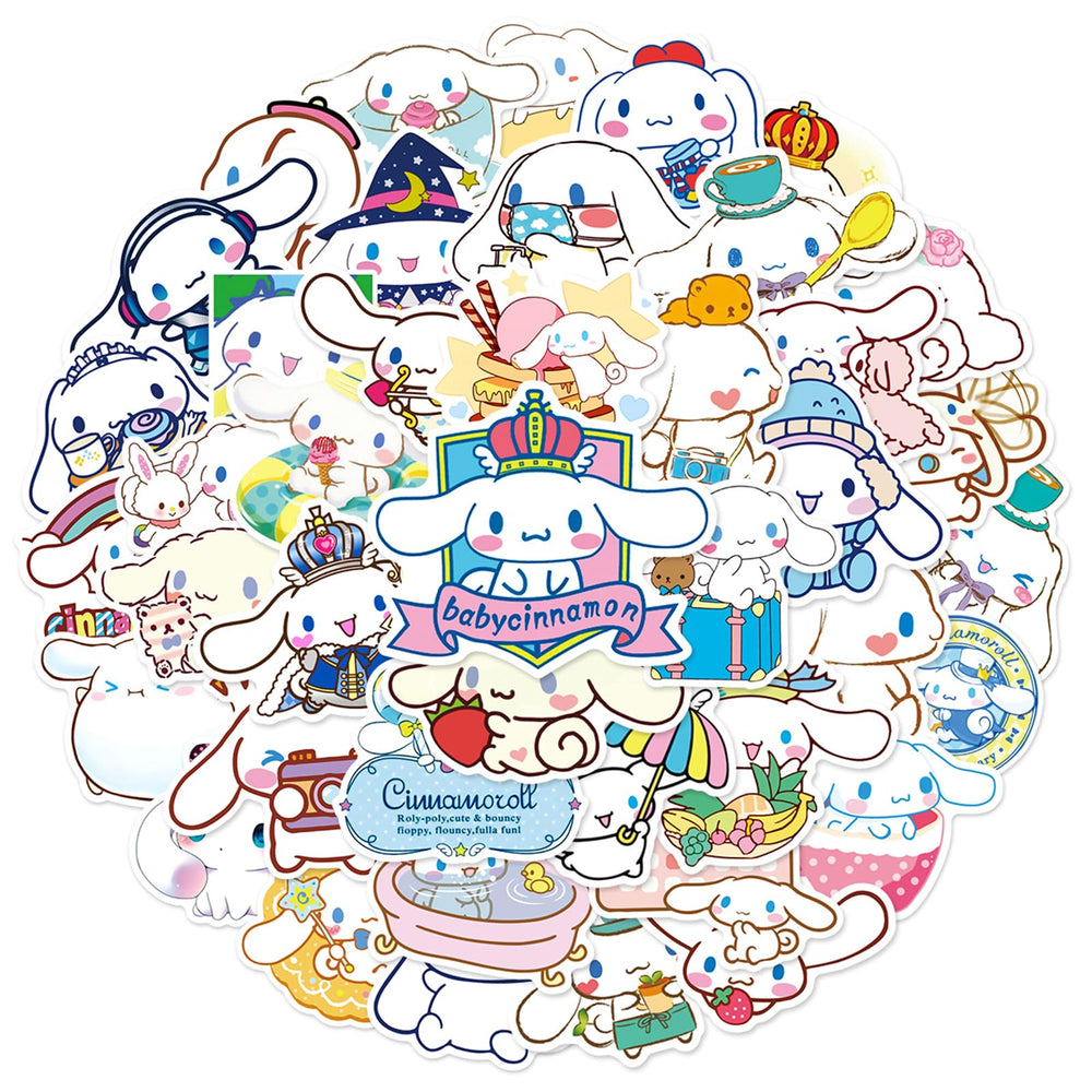 YONGAI kawaii stickers with sun-protected color on laptops and phones.