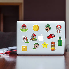 YONGAI Mario sticker on a skateboard enhances style for outdoor use