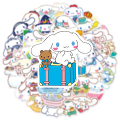 YONGAI travel-case sticker collection on luggage and cases.