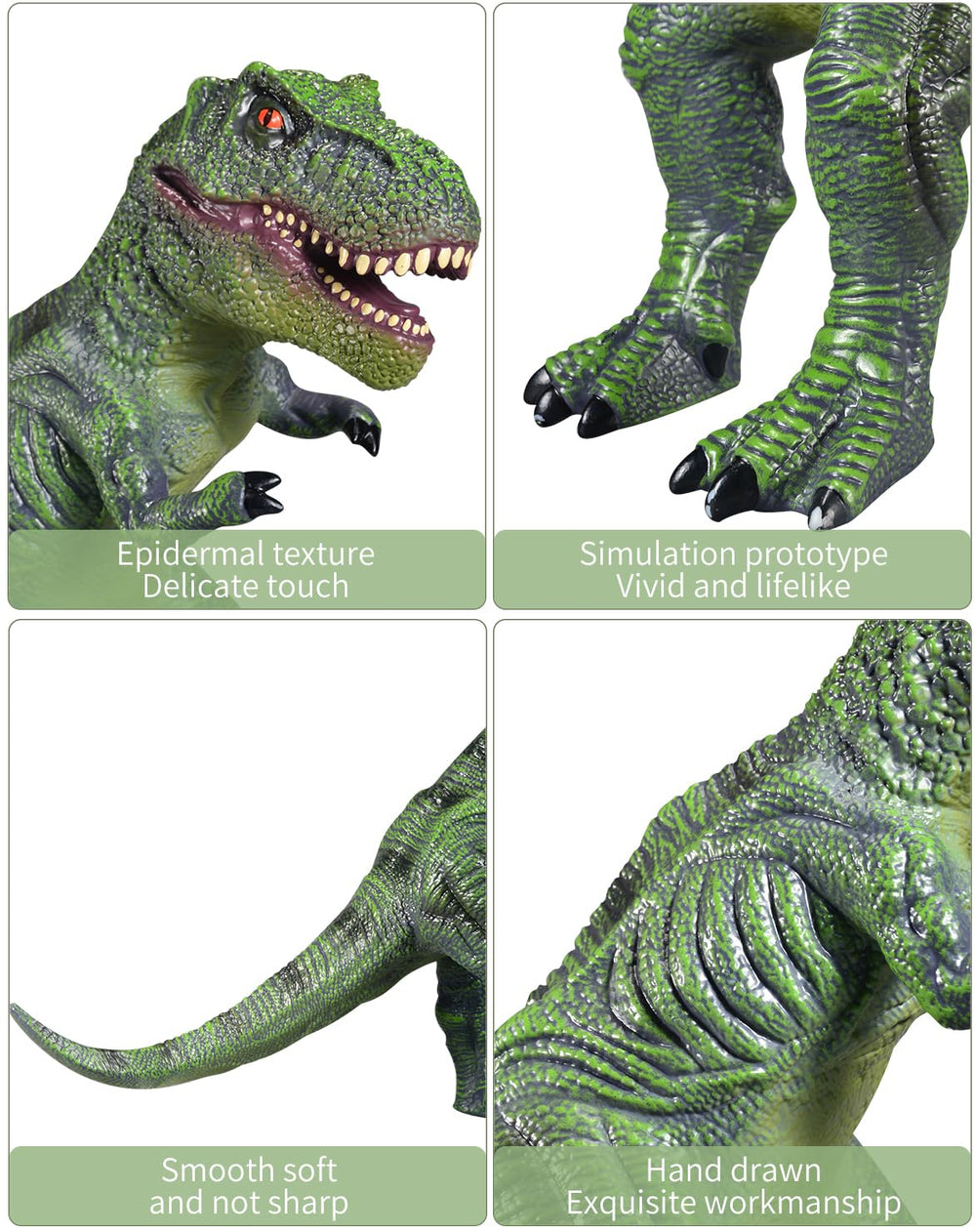 YONGJULE 28-inch T-Rex side view showing kid-friendly dinosaur design.