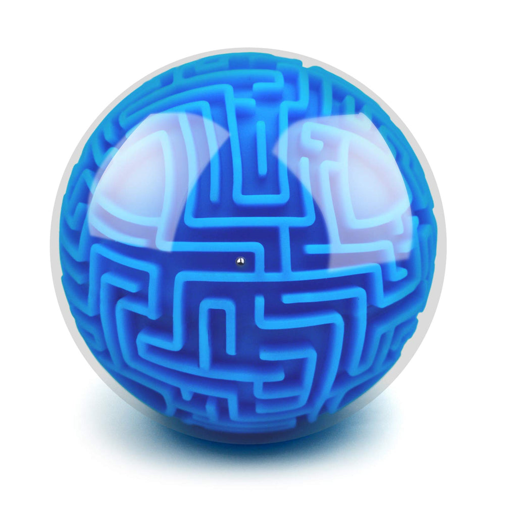 YongnKids Amaze 3D maze ball blue close-up for focus and stress relief.