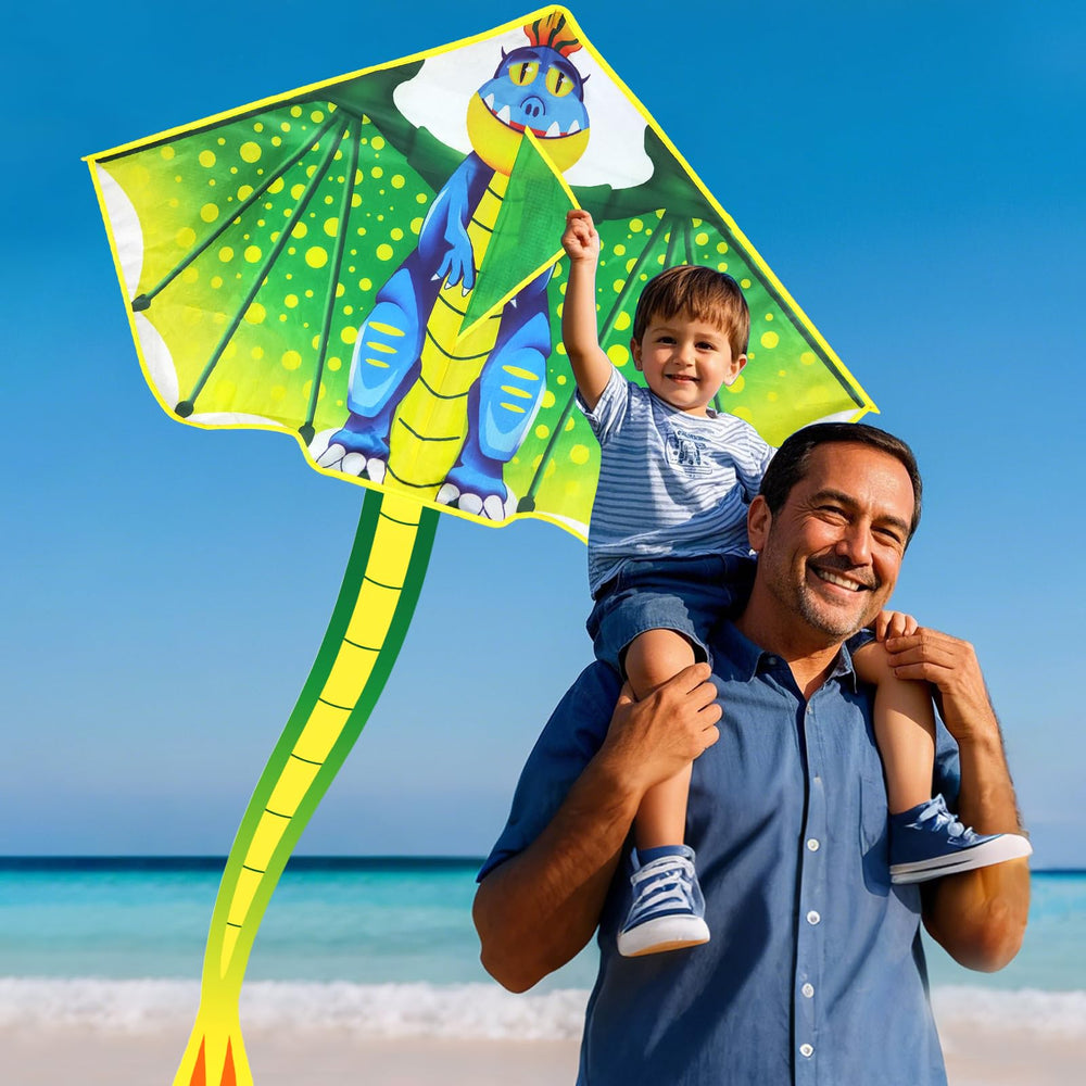 YongnKids large dinosaur kite, quick assembly for family outdoor fun
