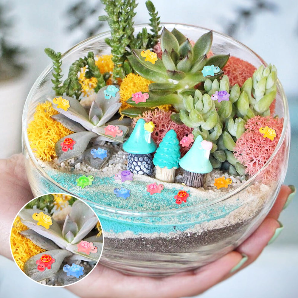Yonseng micro-landscape turtles provide tiny focal accents in displays