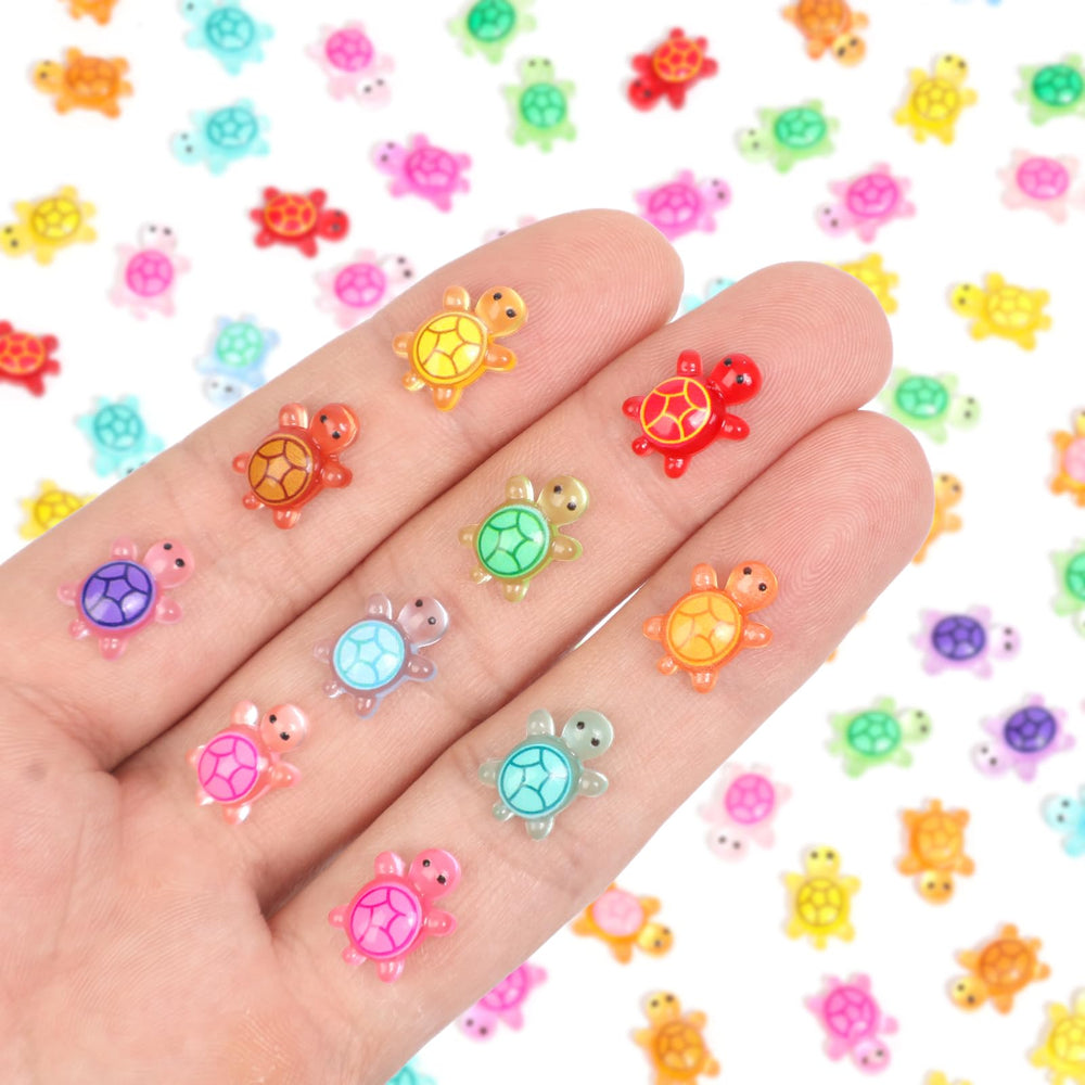 Yonseng glow-turtle miniatures show vivid colors for crafts and fairy gardens.