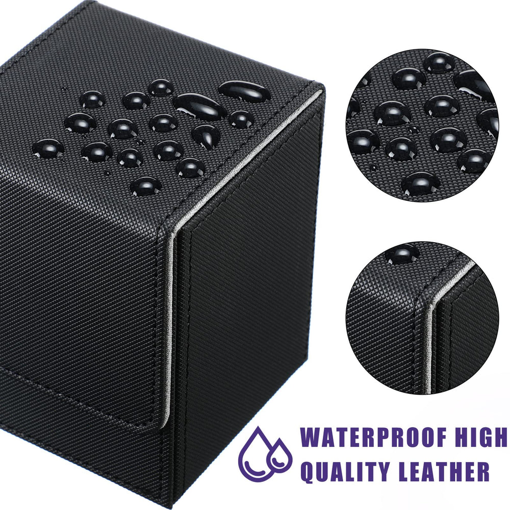 Yookeer sealed lid deck box protects interior cards during movement.