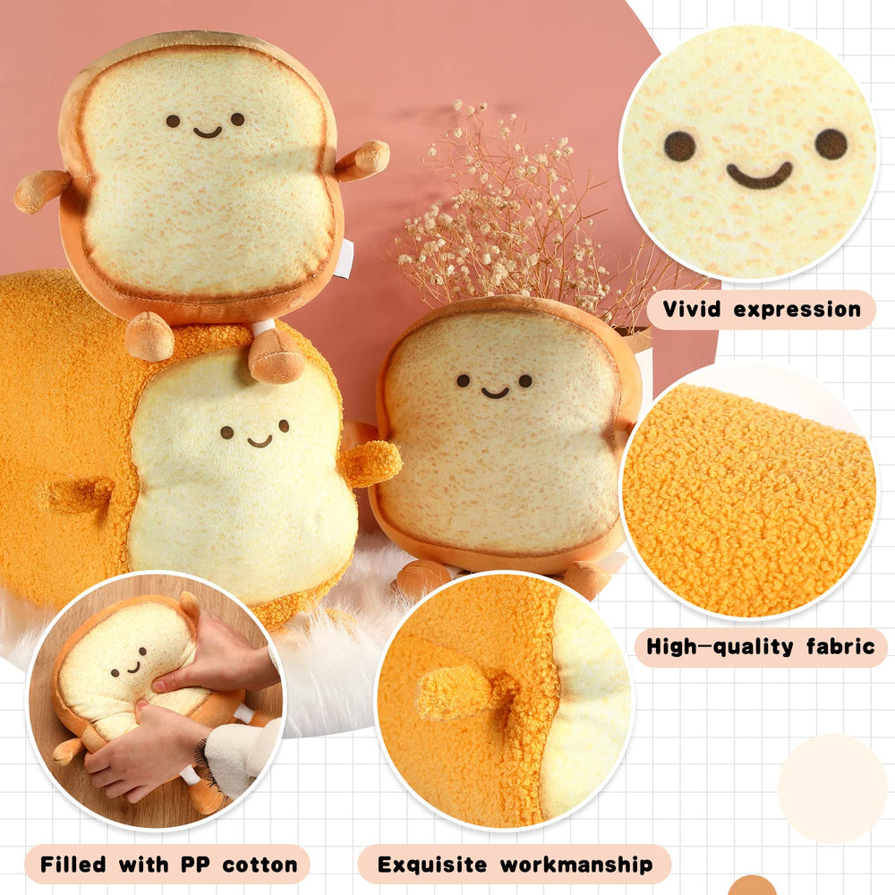 Yookeer toast bread large plush pillow; soft, huggable sofa centerpiece.