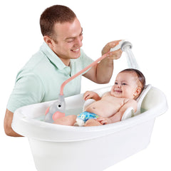 Yookidoo Elephant trunk rinser closeup showing adjustable water flow for bathtime