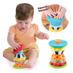 Yookidoo colorful play set delivers vibrant visuals and music for engaging floor play sessions.