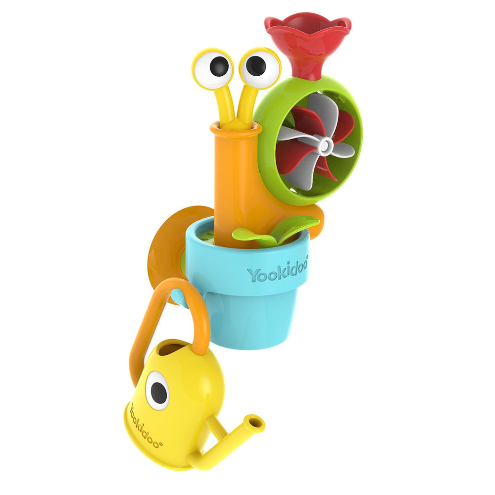 Yookidoo snail sprinkler designed for toddlers and curious minds