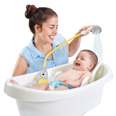 Yookidoo yellow elephant design adds playful appeal during baths