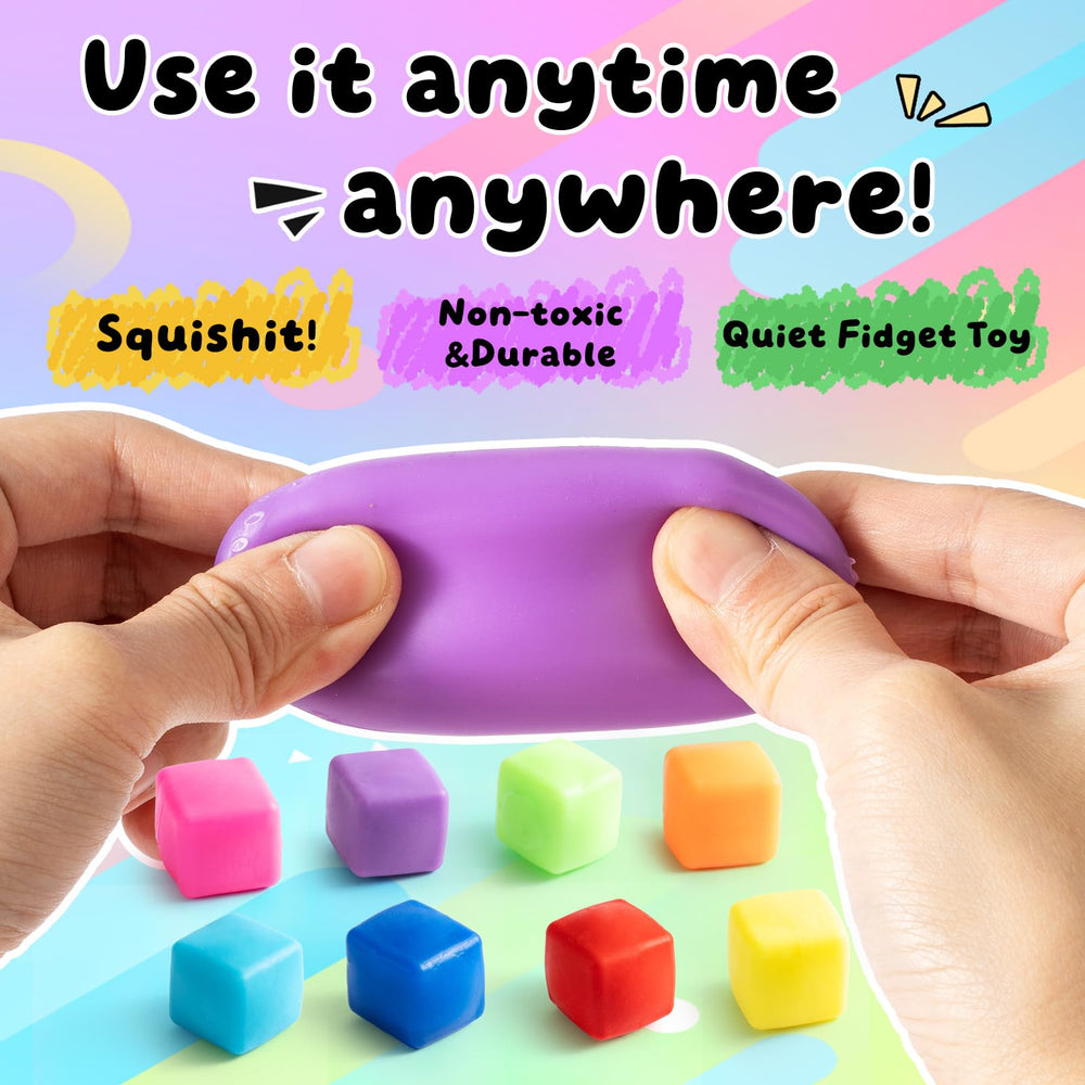 Yooshi soft stress cubes with slow rising texture for calm focus