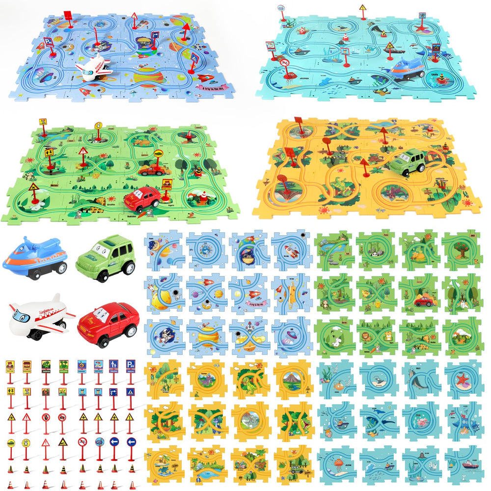 YOOYID Puzzle Racer packaging shows a colorful, kid-friendly learning toy.