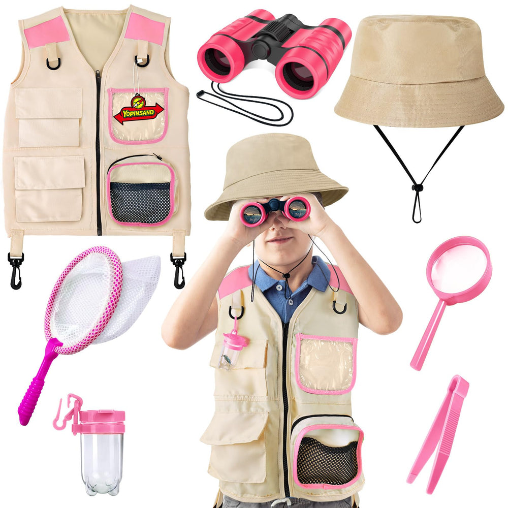 YOPINSAND Kids Explorer Kit vest for outdoor adventures and sun protection