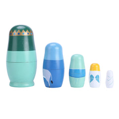 Yoption handmade basswood nesting dolls highlight craft details and durability.