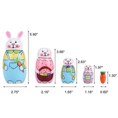 Yoption handmade wooden rabbits with detailed paint for stylish display