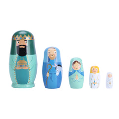 Yoption Matryoshka dolls with colorful patterns ideal for holiday displays.