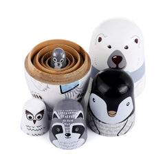 Yoption five-pack nesting dolls, varying sizes for playful unboxing.